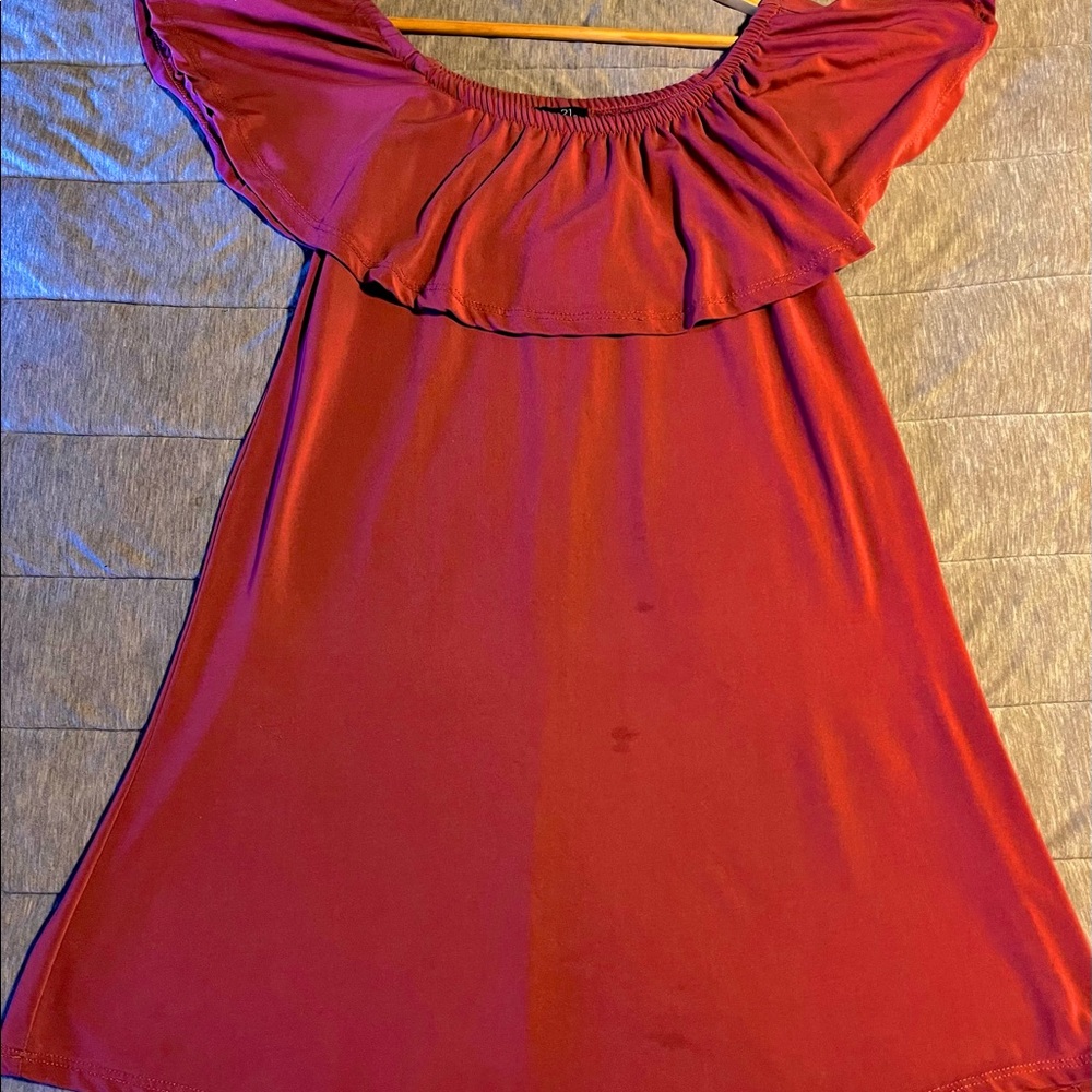 Off the shoulder, flowy, light pink, dress